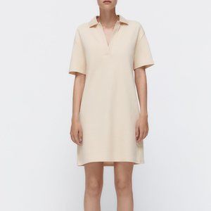 NEW! Zara Women's Tan Casual Straight Collared Dress
